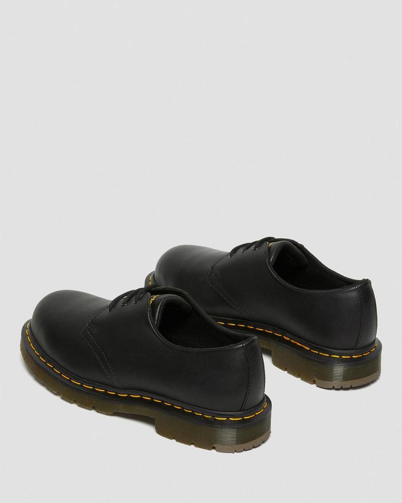 Black Men's Dr Martens 1461 Slip Resistant Steel Toe Oxfords Shoes | CA 602OKI